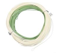 Ligne de pêche à la mouche en eau salée WF flottante en nylon pour truite de mer, bar, matériel de pêche en mer - Bobine de 30,5 m - Vert crème (WF9F)