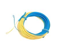 Ligne de pêche à la Mouche Flottante Bicolore de 30 mètres, à Faible élasticité, avec Anneau soudé, idéale pour la pêche à la Truite et au Saumon, Faible mémoire de Lancer.,Lait Bleu Ciel,WF7F