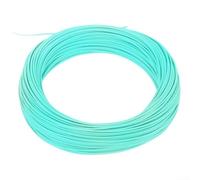 Ligne de pêche à la mouche flottante de 30,5 m 7 WT WF à noyau creux pour pêche à la truite, nylon PVC bleu/orange pour coulée d'eau douce (orange)