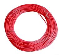 Ligne de pêche à la mouche flottante de 30 m, poids vers l'avant, couleurs haute visibilité pour truite et bar (rouge 5F)
