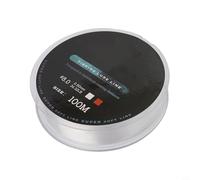 Ligne de pêche en fluorocarbone 100 m pour lancer de précision et lancer longue distance avec déroulement fluide et mémoire réduite (8-0,50 mm-15,6 kg blanc)