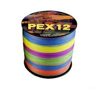 Ligne de pêche en polyéthylène 12 brins bobine de 100 m conçue pour le surf robuste et la pêche en mer (4.0 multicolore)