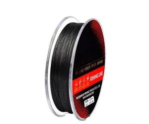 Ligne de pêche en polyéthylène tressé avec durabilité améliorée grâce à l'imperméabilisation à base de résine et à l'exposition aux UV lors d'une utilisation prolongée Noir 300 m