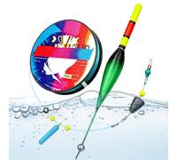 Ligne de pêche haute sensibilité, résistante à l'usure, portable | 100m Kit de ligne de pêche et flotteurs montés pour l'extérieur, canoë, rivière, lac, débutant