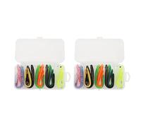Ligne de pêche Molle 20pcs de Haute ténacité Loach Artificial Loach Ensemble avec boîte de Rangement pour Le matériau PVC de PVC de pêche en Eau salée en Eau Douce extérieure