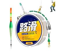 Ligne De Pêche pour Le Black Bass | Kit Ligne De Pêche avec Flotteur À Changement De Couleur,Ensemble Pré-Montée | pour La en Eau Salée Camping Voyage Randonnée Bar Poisson-Chat Trui