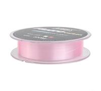 Ligne de pêche transparente en fluorocarbone de 100 m conçue pour la pêche à la ligne avec des propriétés de réfraction de la lumière similaires à l'eau naturelle (2,0-0,23 mm-4,3 kg rose)