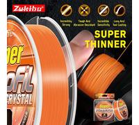 Ligne de pêche ZUKIBO Orange de haute qualité 100/200/300/500M, ligne fine et lisse pour moulinets spinning, Nouvelle Arrivée 2025 100m Hi-Vis Orange