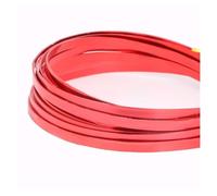Ligne de procédé en aluminium, Fil d'aluminium multicolore for loisirs créatifs, lot de 5 m, calibre 5 mm x 1 mm(Rosso)