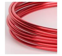 Ligne de procédé en aluminium, Fil rond en aluminium for la création de bijoux, multicolore, 1-2,5 mm x 3-10 m(Rosso,1.5mm 5meter)