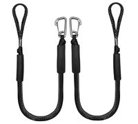 Ligne De Quai De Bateau À L'élastique - Corde De Quais De 4 Pieds, Lignes De Clip en Acier Inoxydable, Lignes Bateau Absorbant Les Chocs | Ligne Quai Élastique De Conception Moderne pour Bate