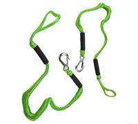 Ligne de quai élastique de 1,2 m avec bouton-pression en acier inoxydable amélioré et housse de protection en mousse, corde d'amarrage élastique pour kayak, bateau et applications marines (vert)