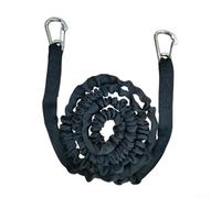 Ligne de quai élastique de qualité marine de 0,9 m à 1,5 m | Corde d'amarrage robuste absorbant les chocs avec crochets en acier inoxydable 304 pour bateaux, PWC, kayaks, canoës et radeaux (noir)