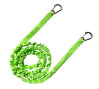 Ligne de quai élastique pour bateau de 0,9 m avec boucles en acier inoxydable de qualité marine pour bateaux, PWC, kayaks, extensible pour absorber et sécuriser l'amarrage (vert)