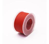 Ligne de résine de silicium tressé plaqué de cuivr 1 rouleau de 10 m fil silicone 16-30 A WG multibrins en cuivre étamé MU·Lticolor -60 °C à 200 for automobile et maison(Red,22A WG)