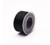 Ligne de résine de silicium tressé plaqué de cuivr 1 rouleau de 10 m fil silicone 16-30 A WG multibrins en cuivre étamé MU·Lticolor -60 °C à 200 for automobile et maison(Black,22A WG)