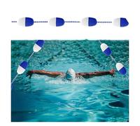 Ligne de sécurité flottante haute visibilité pour piscine de 5,8 m, corde de marquage de voie en nylon, séparateur bleu et blanc pour enfants et animaux, séparateur de voie navigable durable