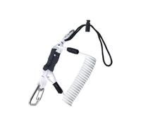 Ligne de sécurité rétractable pour plongeurs : cordon robuste en acier inoxydable avec câble à ressort hélicoïdal, accessoire de à libération rapide pour la protection de l'équipement de