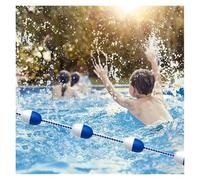 Ligne de séparation de couloir de piscine flottante, bouée de sécurité, échelle de piscine, kit de corde et flotteur de sécurité, séparateur de couloir de nage avec crochets, corde de sécuri