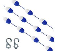 Ligne de séparation flottante pour piscine, corde de sécurité avec échelle, kit de corde et flotteur de sécurité pour piscine de 2,4 m, 9,75 m, 20 m, 33,5 m, 45,7 m et 61 m. Corde de sécurit