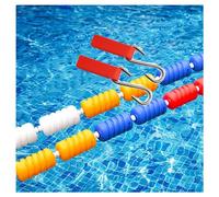 Ligne de séparation flottante pour piscine, corde de sécurité flottante avec échelle, longueur 1 m à 18 m, 2 crochets, corde de sécurité anti-vagues pour couloirs de compétition en eau peu p