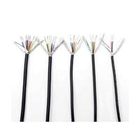 Ligne de tissage, Câble de commande isolé rigide UL2547 for goulotte, 1 mètre, cuivre nu blindé, 15-22 AWG, 2-8 conducteurs(2 Cores,20AWG)