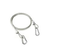 Ligne de tissu d'ensembles levage câble d'élingue métallique d'acier inoxydable enduit PVC pour Suspendre, Levage et Remorquage(15 meters,4mm diameter)
