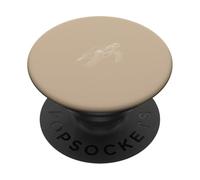 Ligne de Tortue de mer Minimaliste Beige PopSockets PopGrip Adhésif