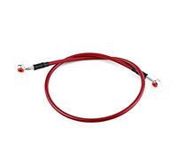 Ligne de Tuyau d'Huile de Frein, Keenso Ligne de Frein d'Huile Tressée Raccordant l'Extrémité Convient à la Plupart des Motos(90CM-Red)