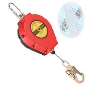 Ligne de Vie rétractable antichute, Protection Contre Les Chutes, Ligne de Vie Auto-rétractable, câble de Longe Absorbant Les Chocs, kit de Structure à Double Verrouillage, Crochet en Acier allié de