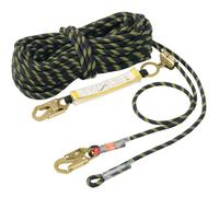 Ligne de Vie Verticale 45,7 m-VEVOR-Corde d'Escalade Extérieure Tension de Rupture de 30 kN-Mousquetons en Acier et Serre-corde