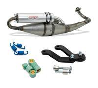 Ligne d'échappement LeoVince HAND MADE TT homologué ECE pour Gilera Runner 50