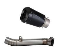 Ligne D'échappement Pour Moto Pour Aprilia Pour RSV4 2009-2014, Adaptateur De Liaison Intermédiaire, Raccord De Silencieux Silencieux Embout De Tuyau(Black)