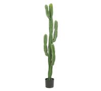 Ligne Déco - Cactus Artificiel 155cm | Plante Artificielle Haut de Gamme Pot Plastique Noir Intérieur Imitation Terre | Decoration Maison Élégante et Réaliste | Fausse Plante Cactus Interieur Chic