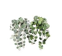 Ligne Déco - Plante Retombante Artificielle Eucalyptus - Lot de 2 - Décoratif - Élégant - Tendance Déco - Durable - Entretien Facile - Plante Artificielle Intérieur - Plastique - 40cm