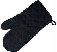 Douceur d'Intérieur Gant Cuistot 1790157 Polycoton/Silicone Coton Noir 30 x 18 cm