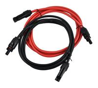 Ligne d'extension solaire photovoltaïque Cable d'extension de panneau solaire avec connecteur MC4 Paire rouge + noir, 14AWG 3 metres