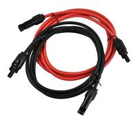 Ligne d'extension solaire photovoltaïque Cable d'extension de panneau solaire avec connecteur MC4 Paire rouge + noir, 14AWG 3 metr