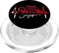 Ligne d'horizon de Singapour Battement Cœur Asie Singapura PopSockets PopGrip pour MagSafe