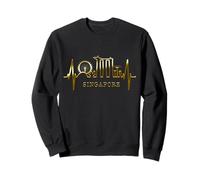 Ligne d'horizon de Singapour Battement Cœur Asie Singapura Sweatshirt