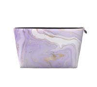 Ligne dorée en marbre Violet Lavande, Trousse de Toilette Trousse de Maquillage Sac à cosmétiques Trousse de Toilette de Voyage Portable