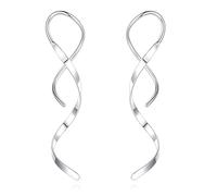 Ligne d'oreille en acier inoxydable Boucles d'oreilles irrégulières Ligne Enfile-Bijoux de fête pour filles Boucles d'oreilles, taille unique, comme décrit