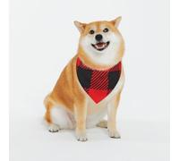 Ligne Fine De La Grille Rouge Bandana pour Chiens Lavable Triangle pour Chien Doux Écharpe Triangulaire pour Déguisement Chat Chiens