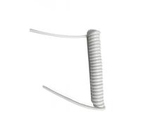 Ligne flexible en spirale, Cordon d'alimentation spiralé en cuivre à 3 conducteurs, 1,5 mm2, noir/blanc, extensible de 2,5 à 3,5 mètres(White,Strech 2.5 meters)
