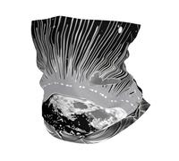 Ligne Géométrique Psychédélique Lune Océan Noir Et Blanc Femme Homme Écharpe Tube Respirant Bandana Douce Snood pour Moto Cyclisme Voyage Course À Pied