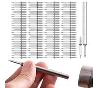 Ligne Plinthe, Clou fileté pour plinthes à Double Tête 100 Pièces, Clou sans Couture avec Fil pour plinthes à Double Tête pour l'entretien à la Maison en Plein air