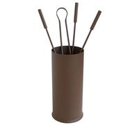 Ligne Style CRUCCOLINI Ensemble Cheminée En Fer Avec Seau Ligne Corten Cheminée