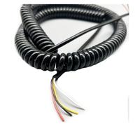 Ligne télescopique à ressort en spirale 4 noyaux, câble fil de cuivre étiré carré 0.5mm, Extension 1 mètre 9 mètres
