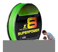 Ligne tressée, Tresse pour glace verte fluorescente basse mémoire, 164 mètres 8 fils Perception invisible pour la glace sauvage extérieure Eau salée