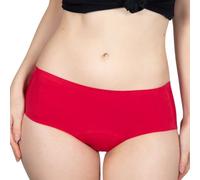 LIGNE V Culotte Menstruelle Invisible sans Couture - Protection Lavable & Ecologique pour Les Règles - Flux léger à Abondant - Absorbante & Anti Fuite - Adolescente & Femmes Grandes Taille/Rouge XL